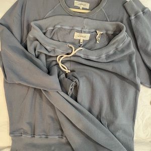 The Great College sweats in whisper blue - size 2 pants and top, barely worn.